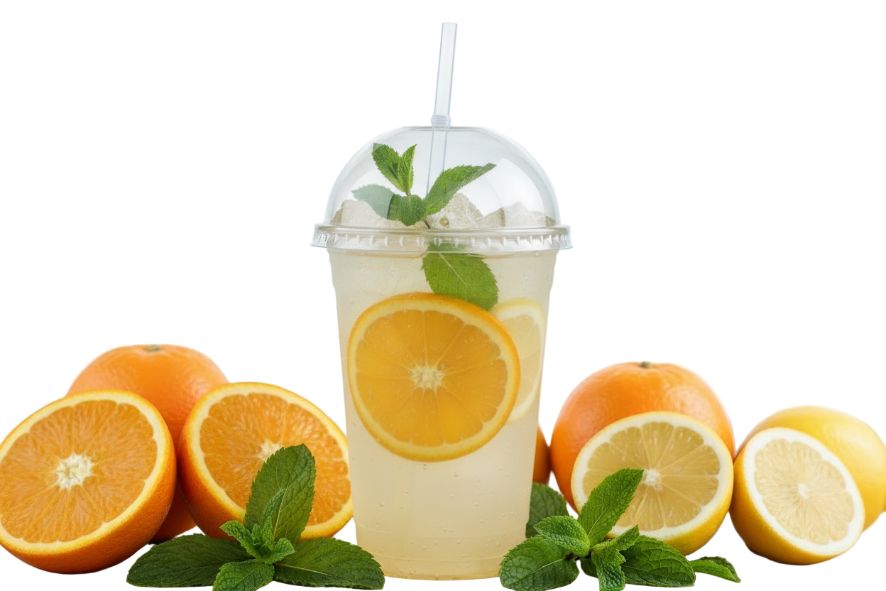 remove the text and replace the glass with a plastic cup with rounded cover with a straw